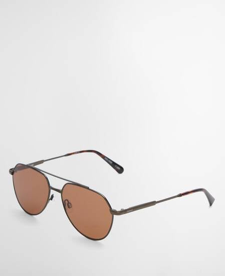 Tom Aviator Sunglasses Dark Gun / Tortoise