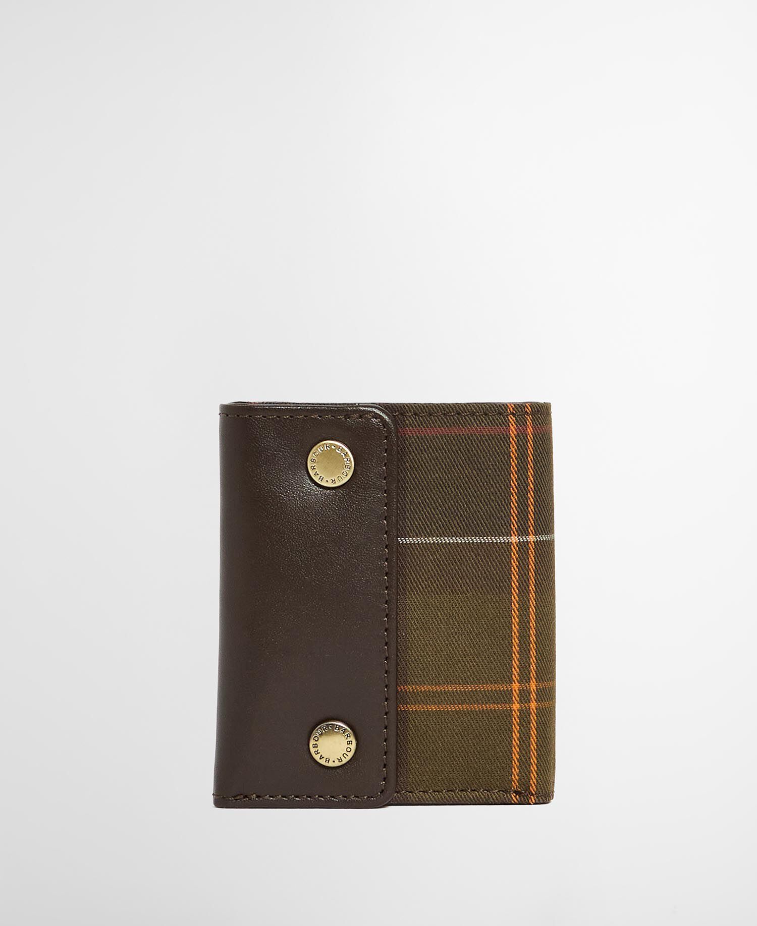 Portafoglio in pelle tartan Benslie Classic Tartan/Brown