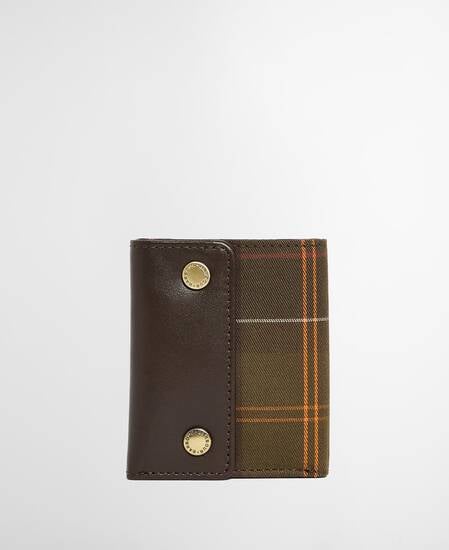 Portafoglio in pelle tartan Benslie Classic Tartan/Brown