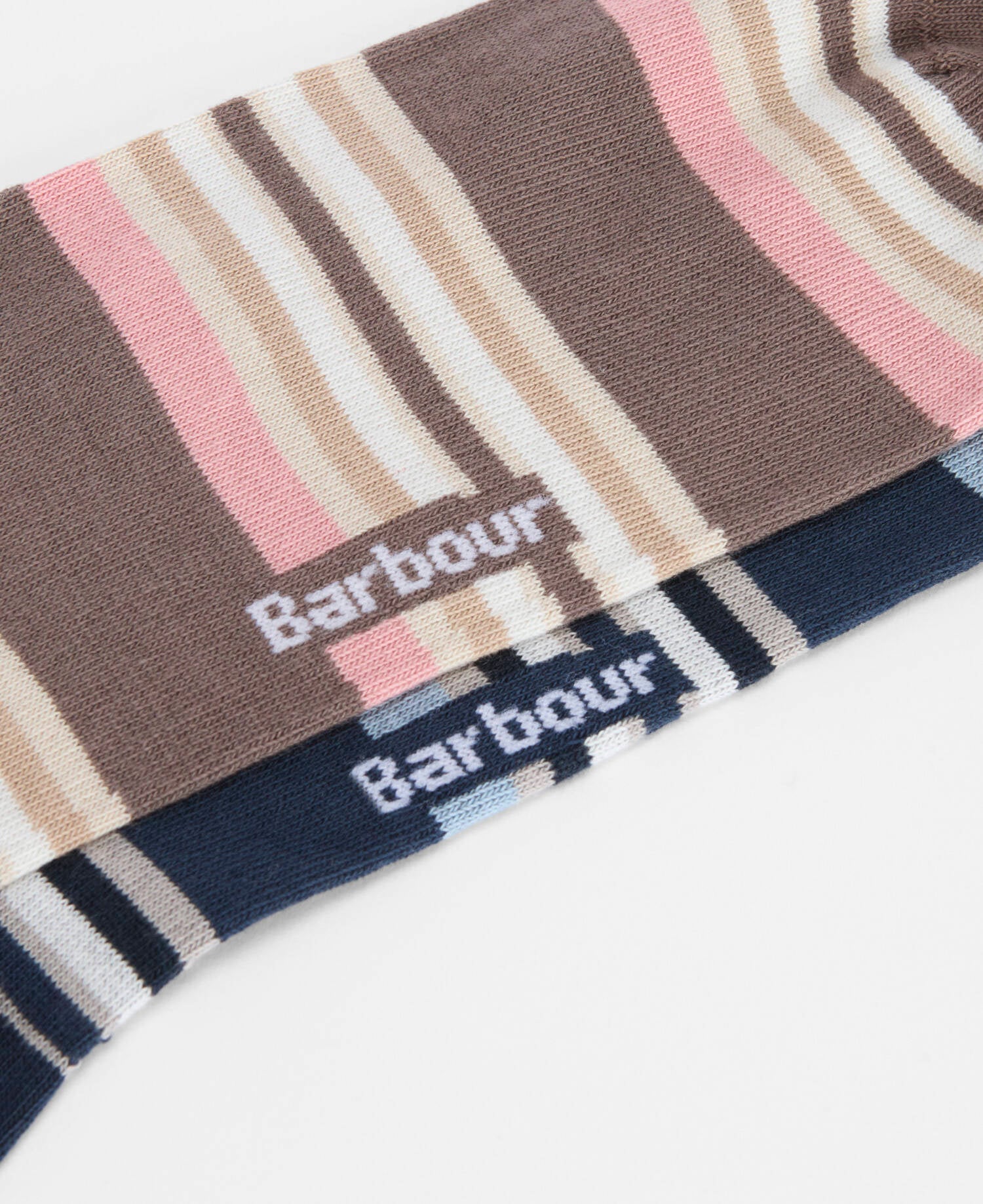 Summer Stripe 2 Pack Socks Pink/Navy Stripe image number 3