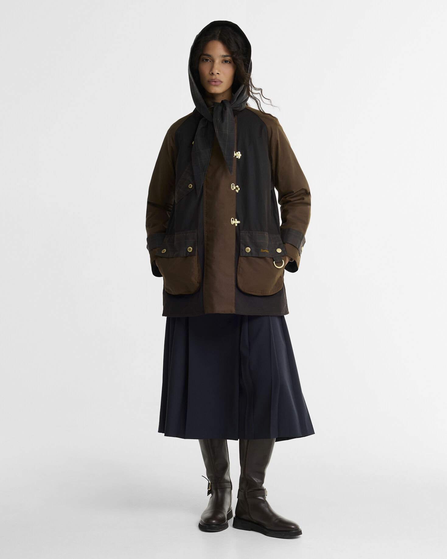 Felton Checked Waxed Jacket Rustic/Bark/Muted