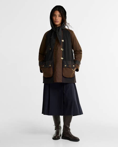Felton Checked Waxed Jacket Rustic/Bark/Muted