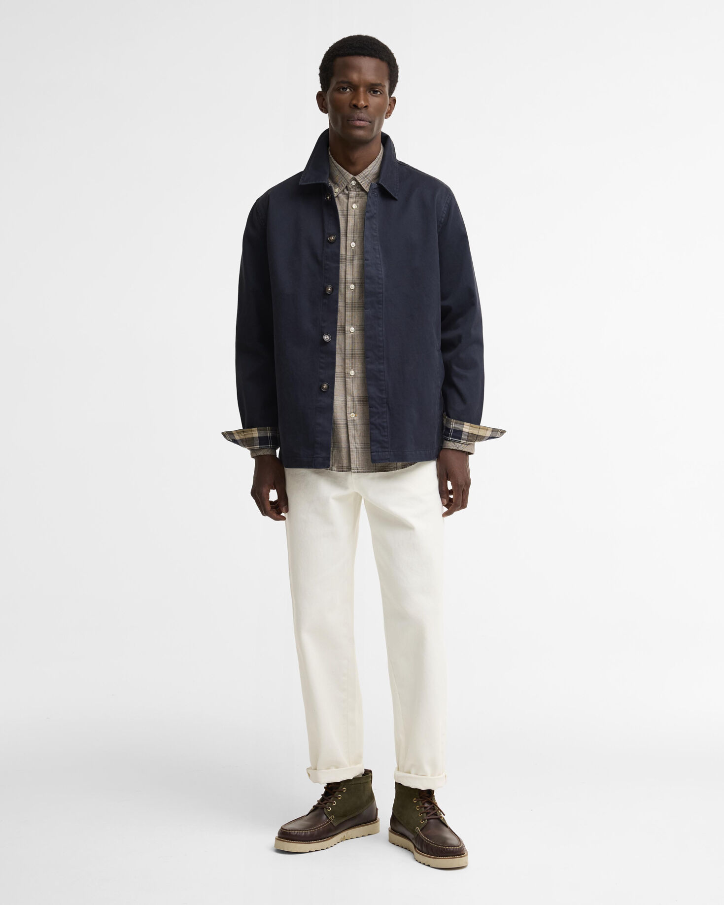 Barbour Overshirt Yorklane Twill Dark Navy