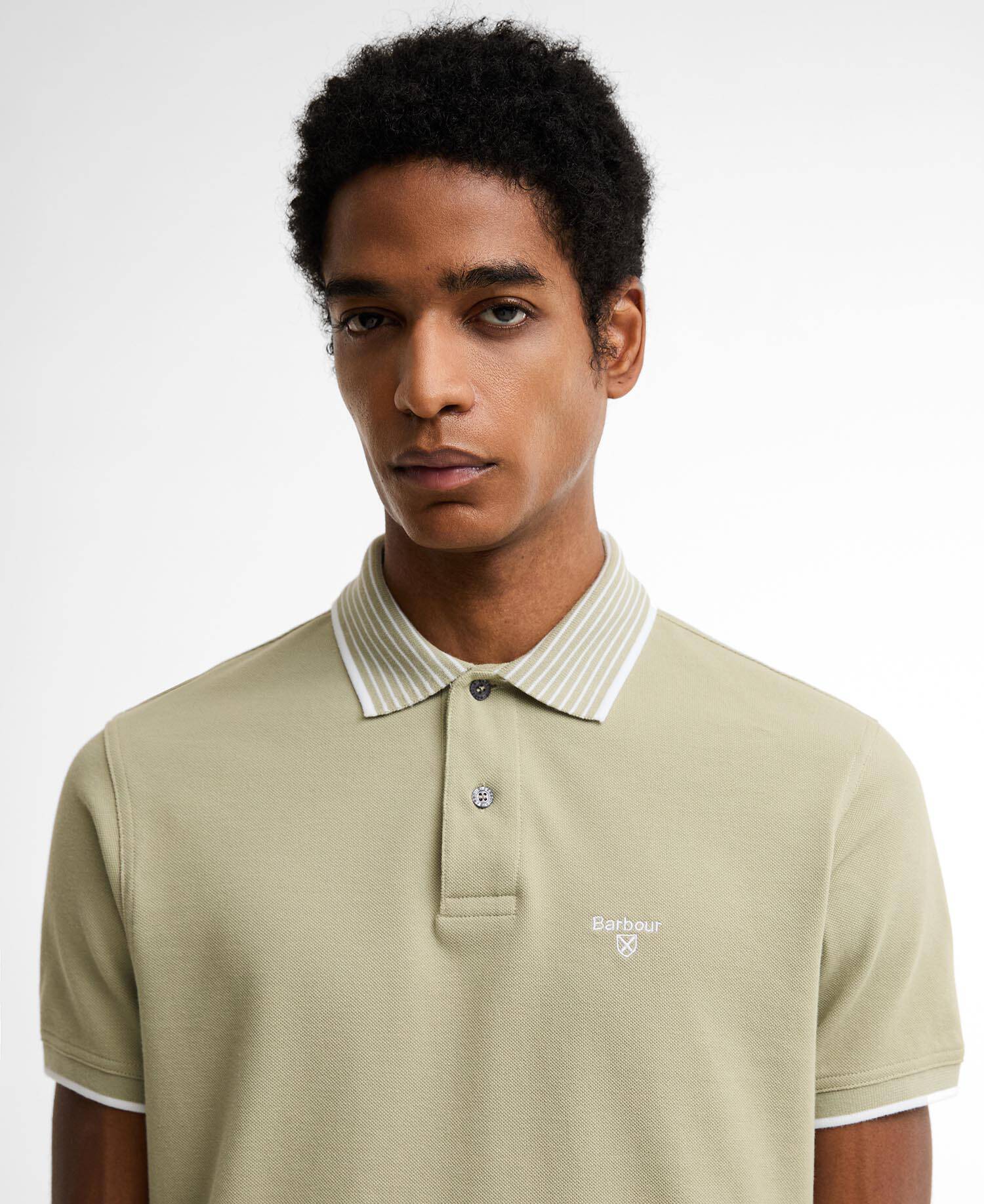 Denwick Short-Sleeved Polo Shirt Mineral Green image number 3