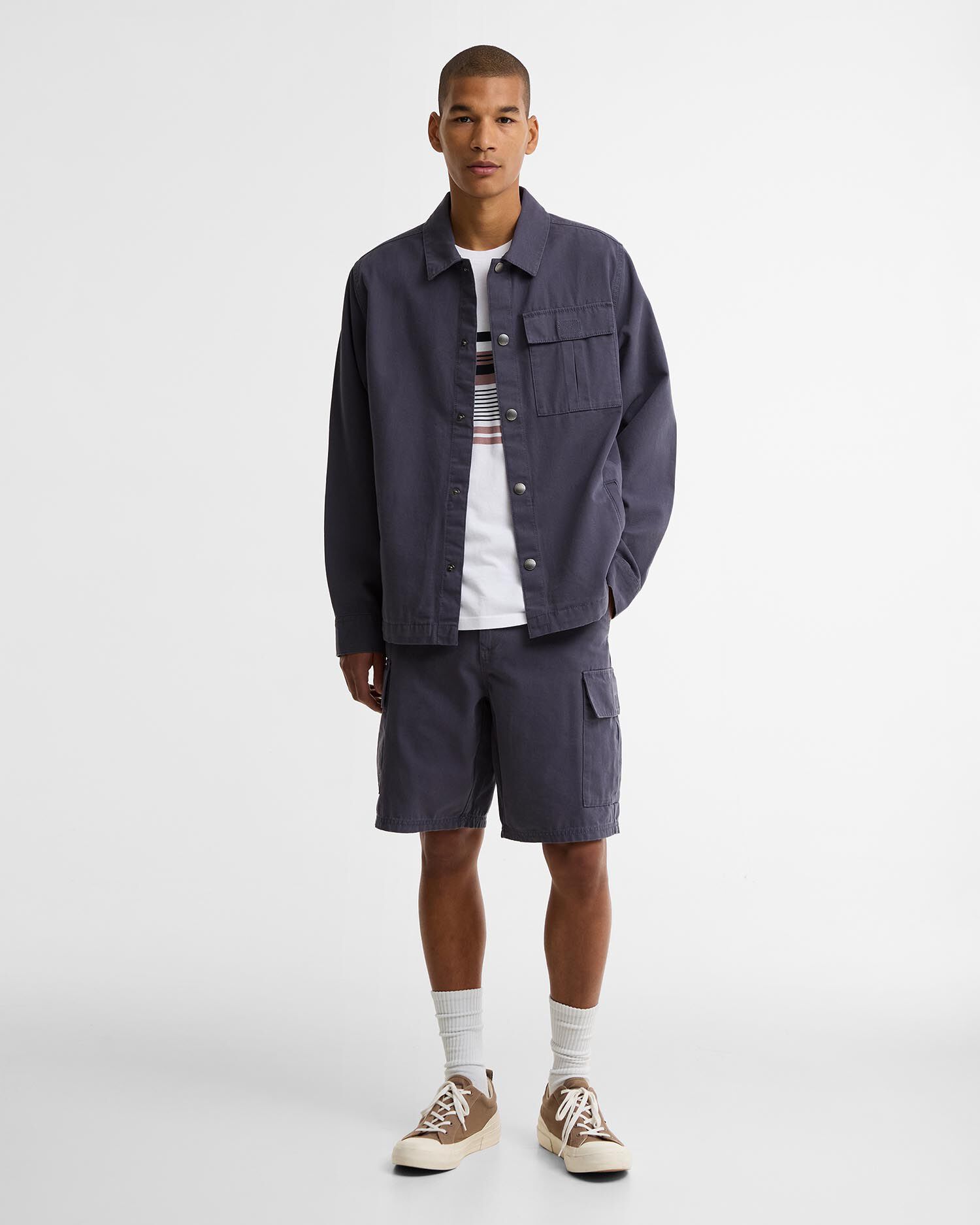 Wetheral Cargo Shorts Washed Navy