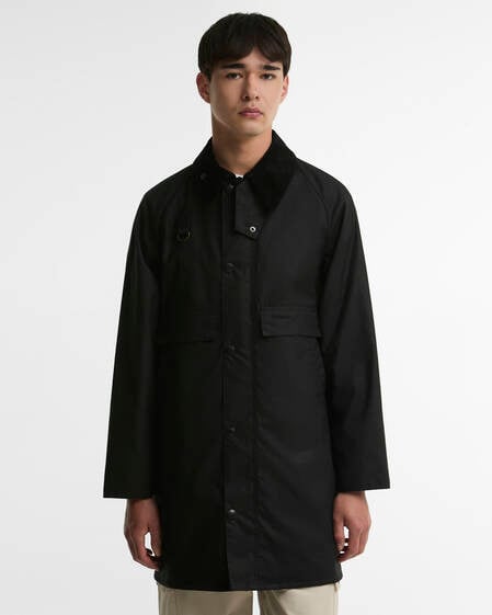 Giacca cerata lunga Spey Black