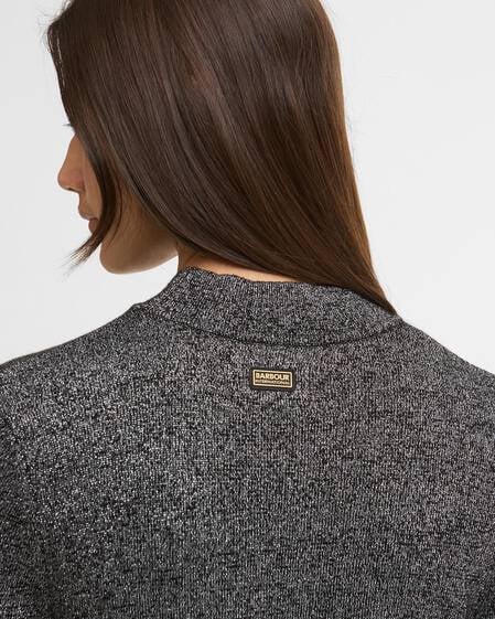 Maglione lavorato con collo a imbuto Monique Black