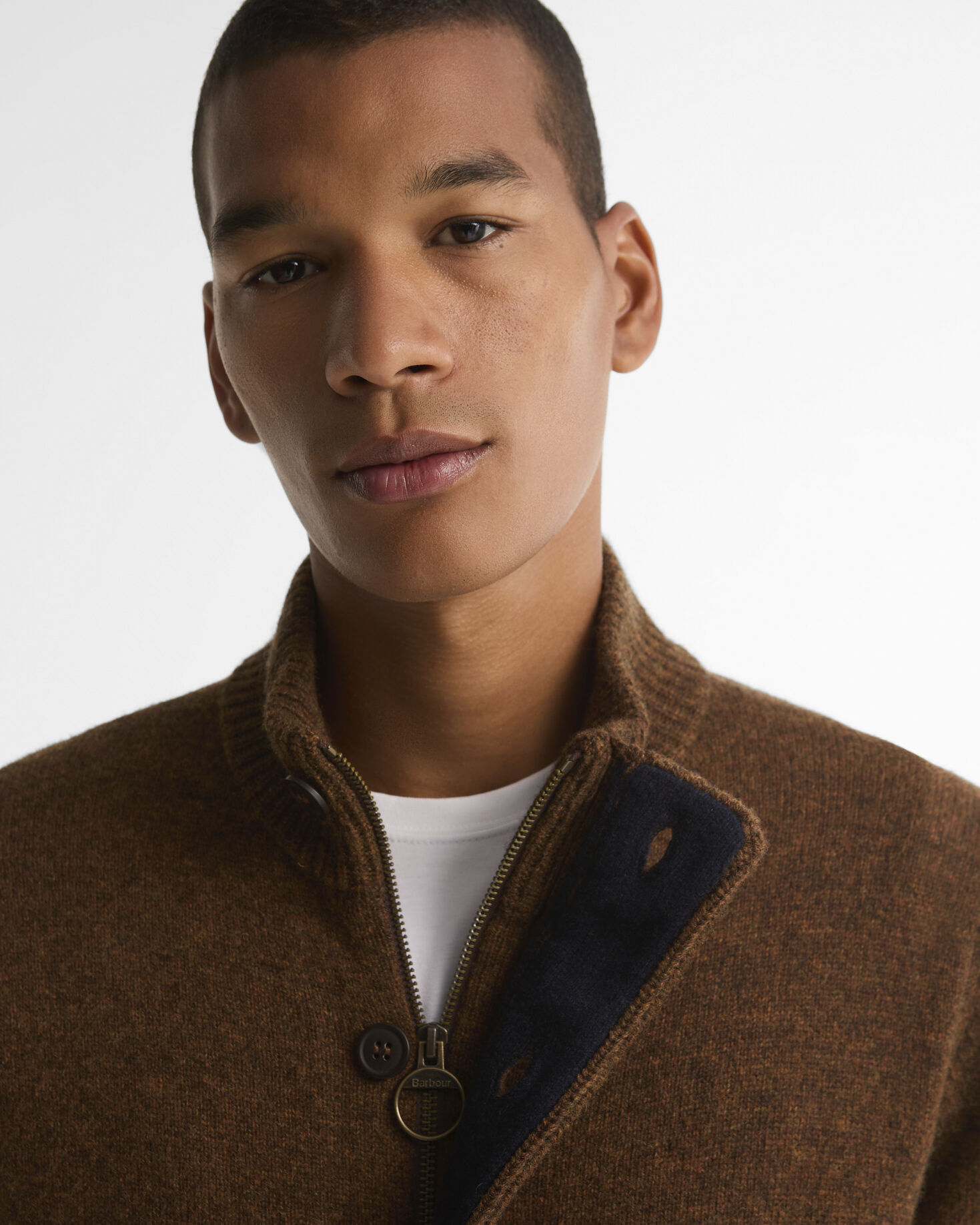 Pullover Essential Patch Zip Through Bracken