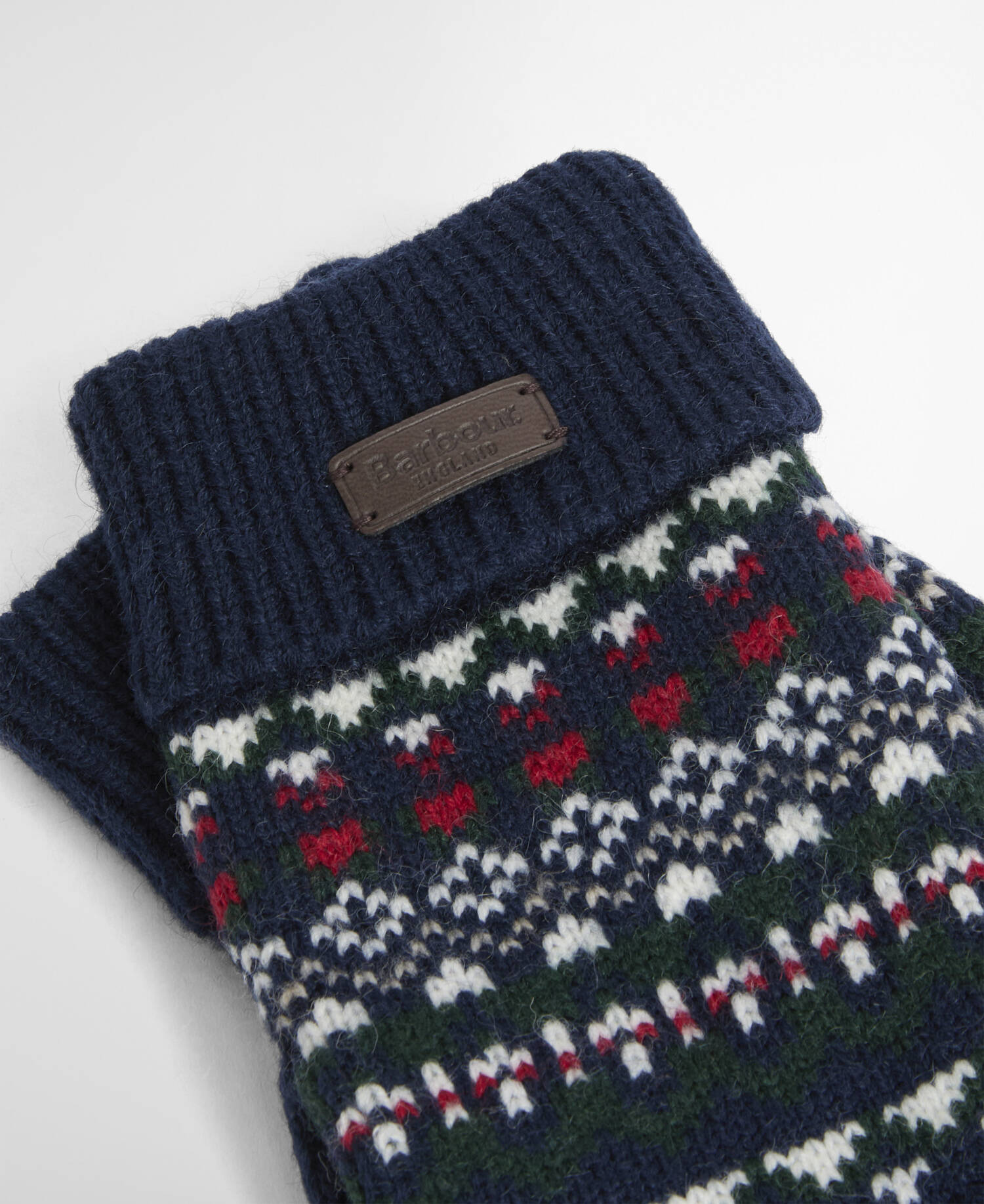 Guanti Fair Isle Marlow Navy/Evergreen image number 1