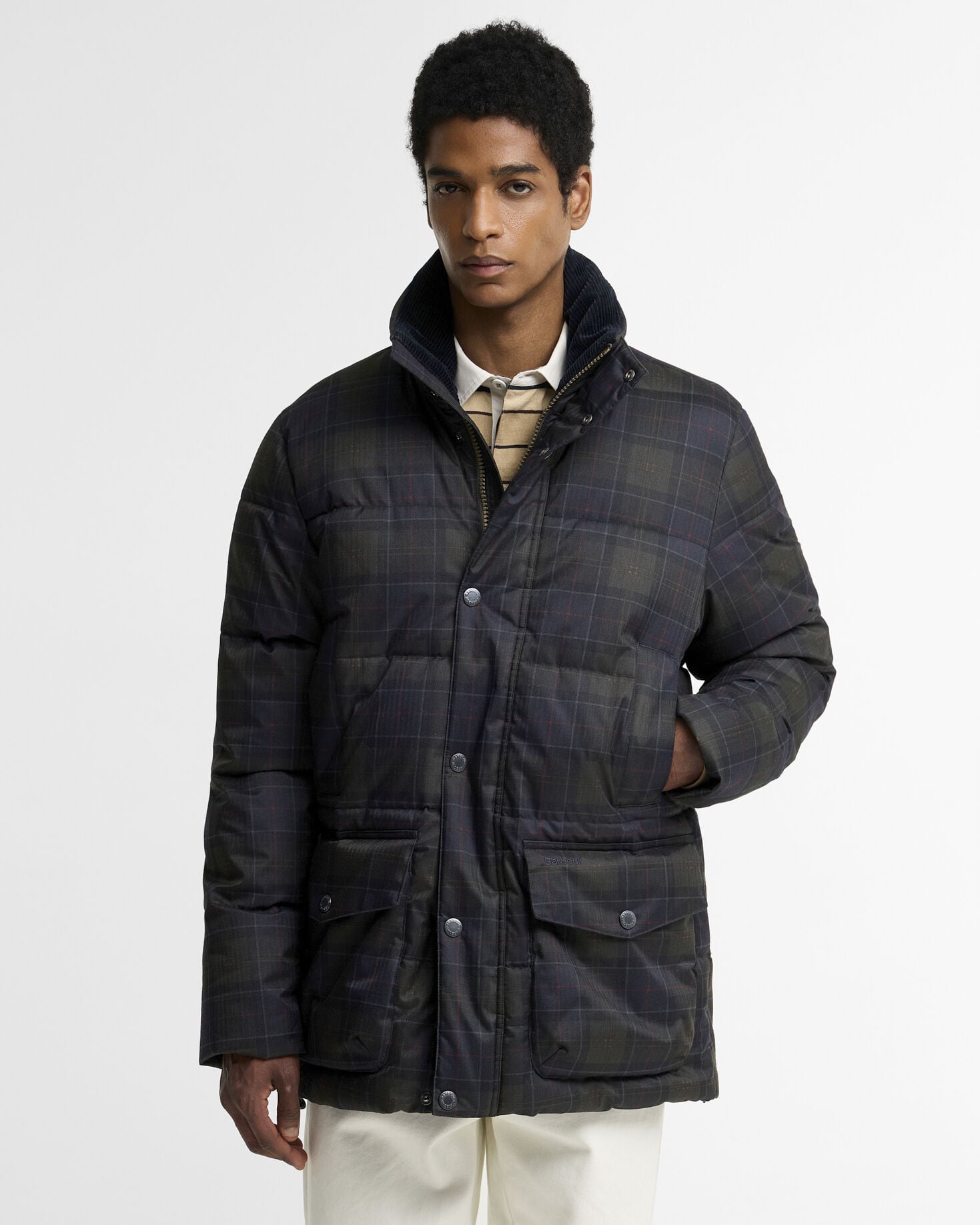 Lonnen Tartan Puffer Jacket Shadow Classic Tartan