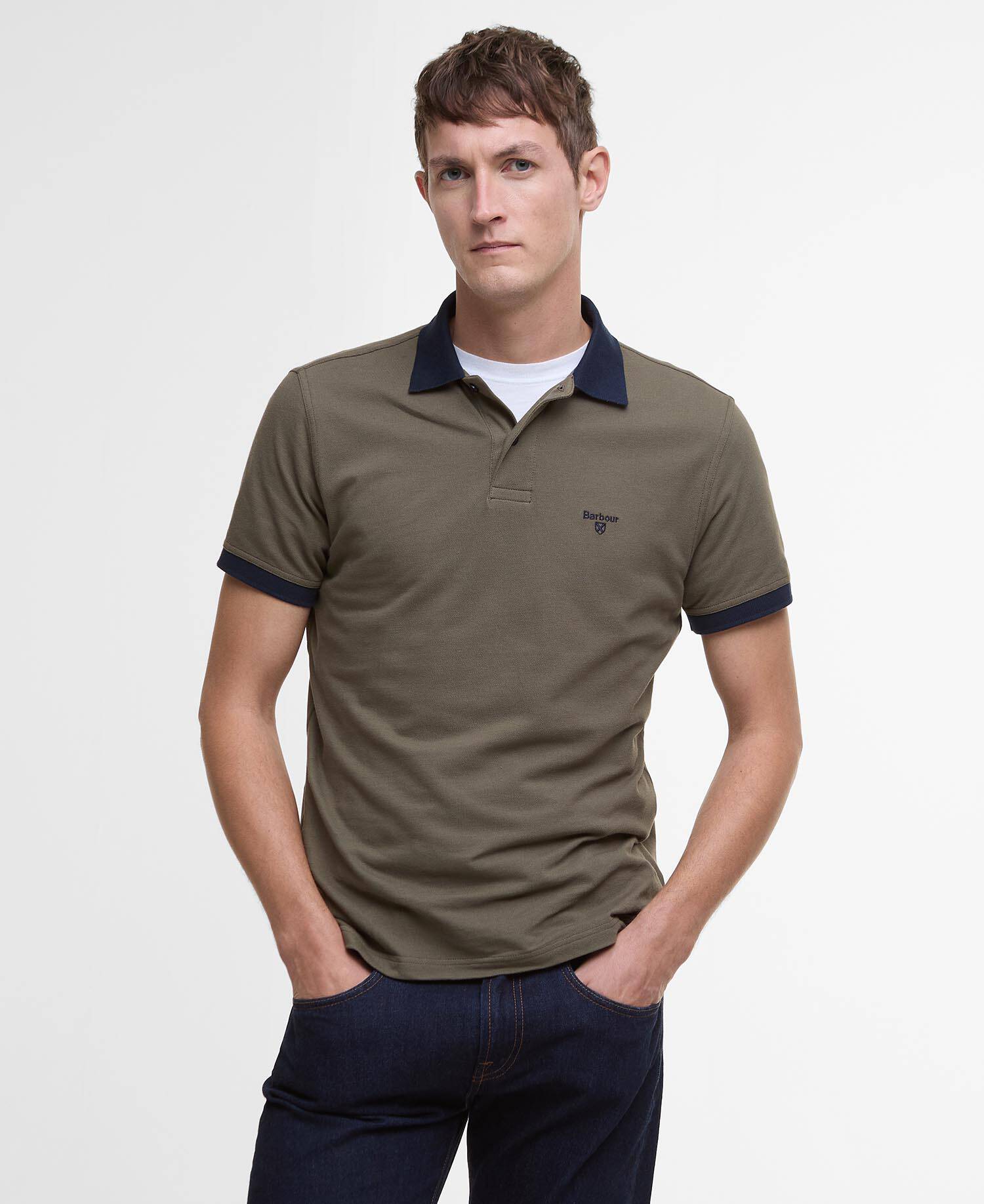Lynmouth Tipped Polo Shirt Uniform Green image number 0