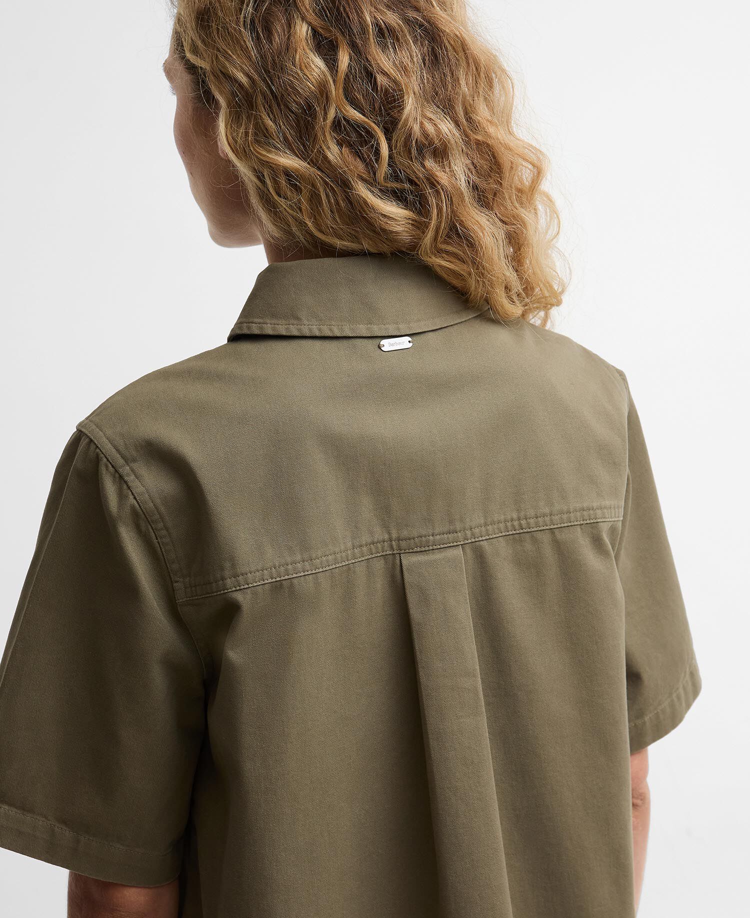 Aylesby Boxy Short-Sleeved Shirt Dusky Green