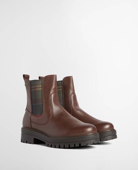 Amberley Waterproof Leather  Chelsea Boots Dk Tan Leather
