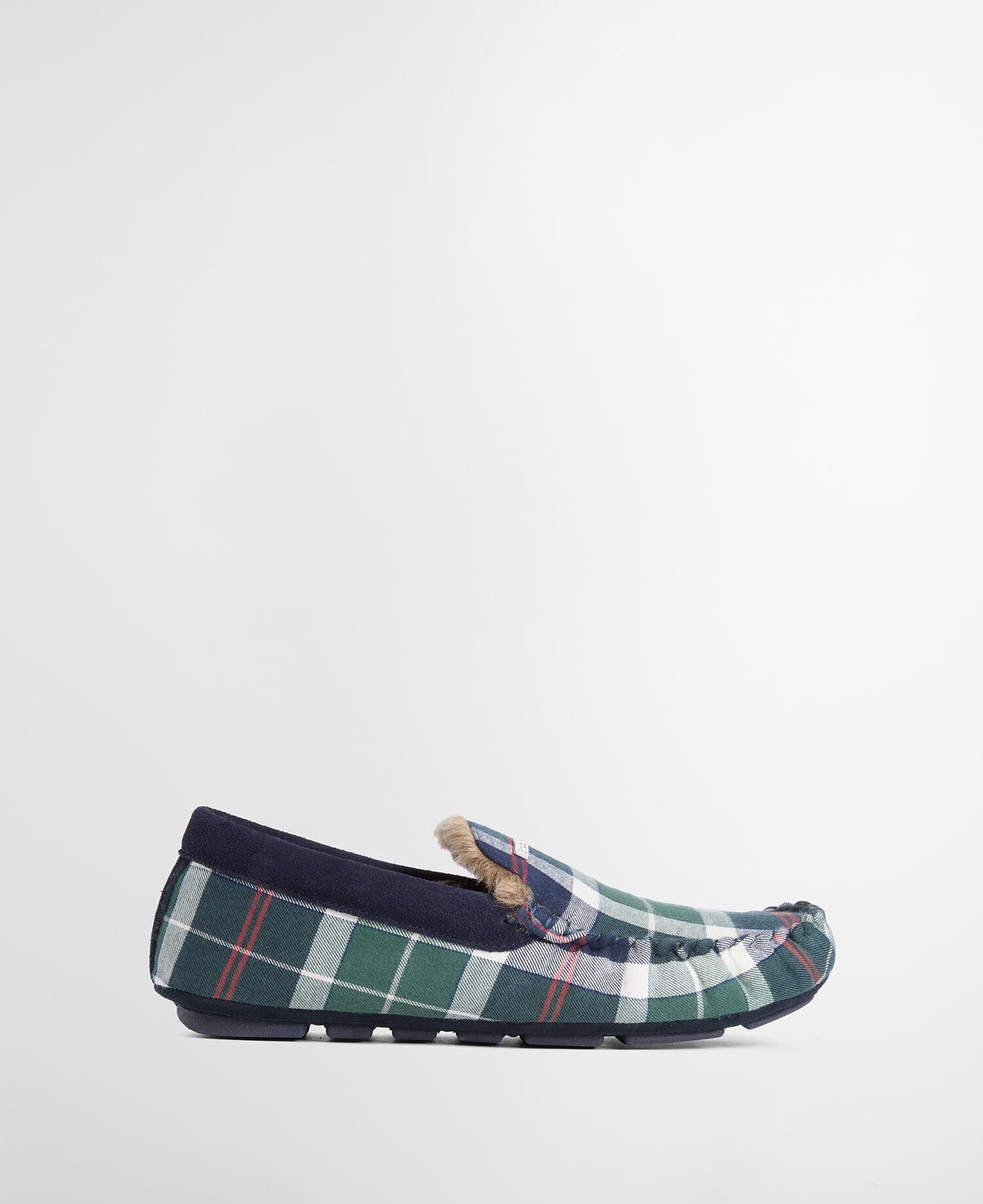 Monty Slippers Evergreen Festive Tartan