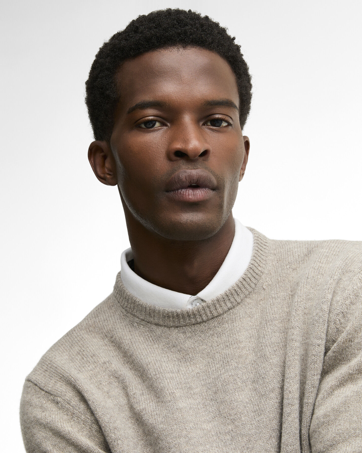 Essential Crew-Neck Jumper Stone