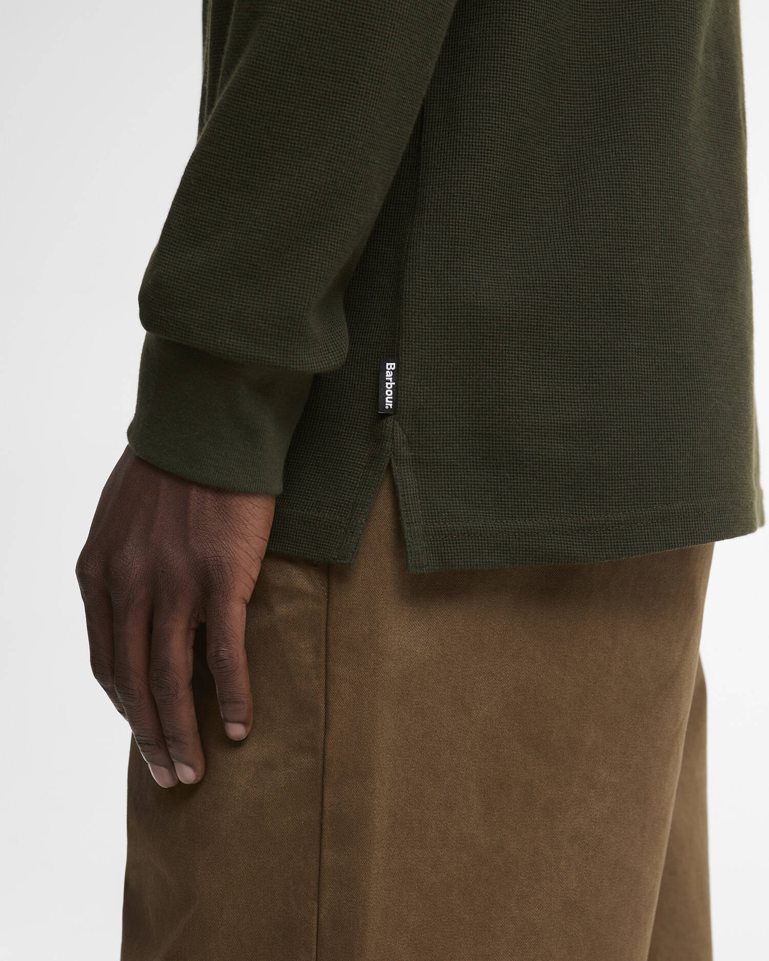 Barbour Langarm-Poloshirt Kentown Tailored Sage image number 4