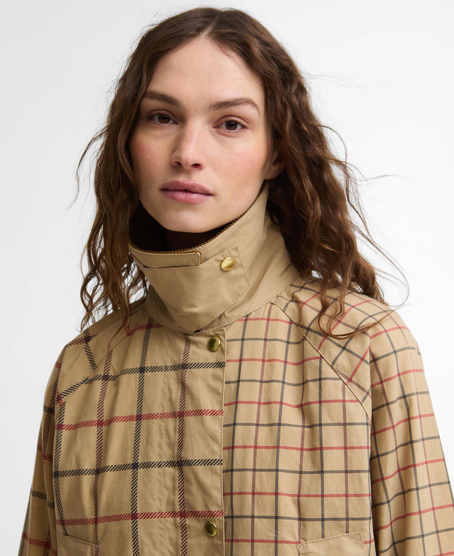 Car Coat Hollington Check Beige Tattersall image number 3