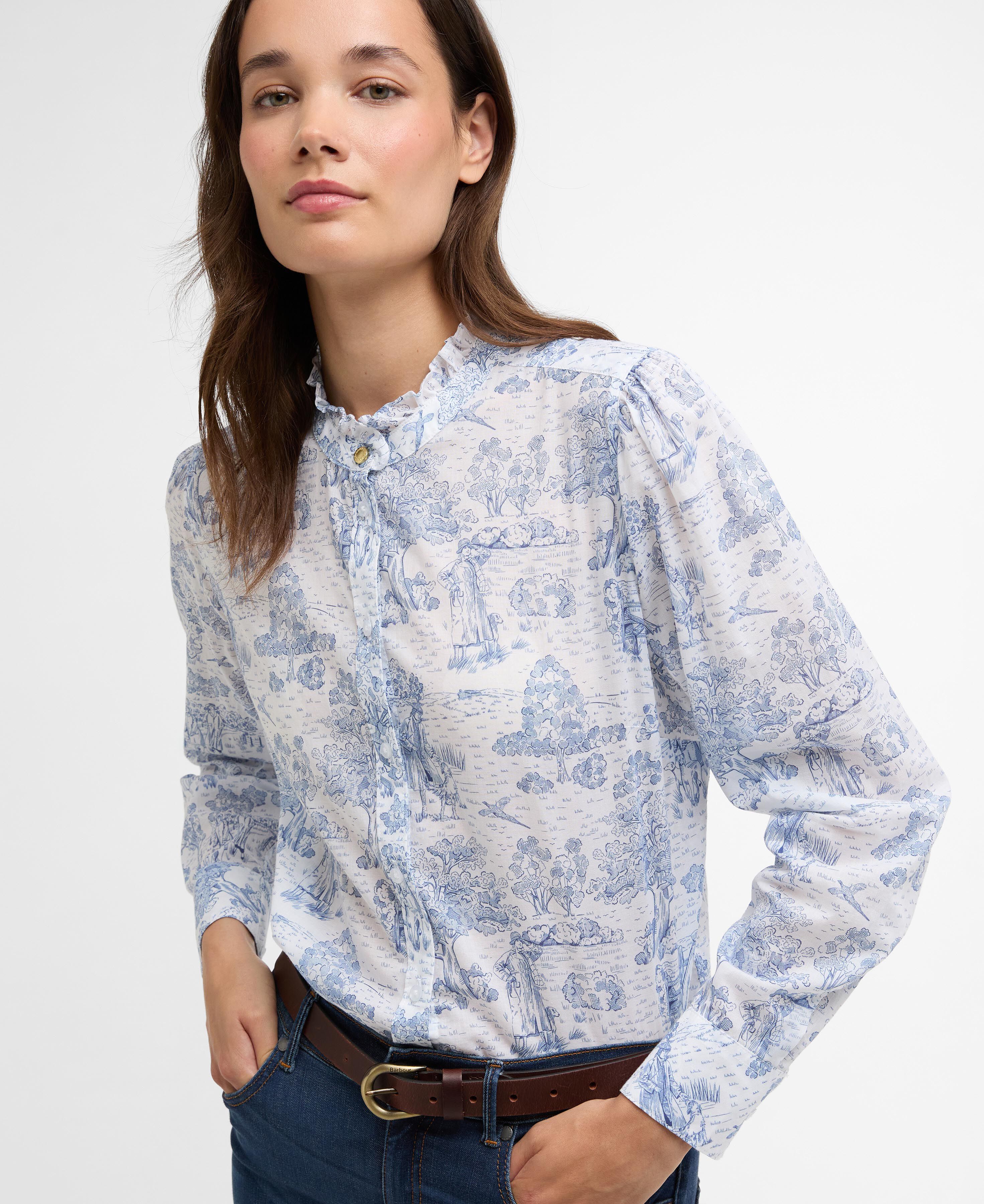 Hemd Wisteria Ink Blue Print
