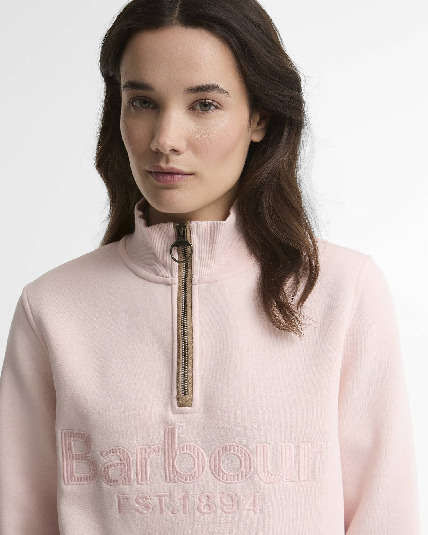 Cynthia Quarter-Zip Jumper Pink Blush image number 3