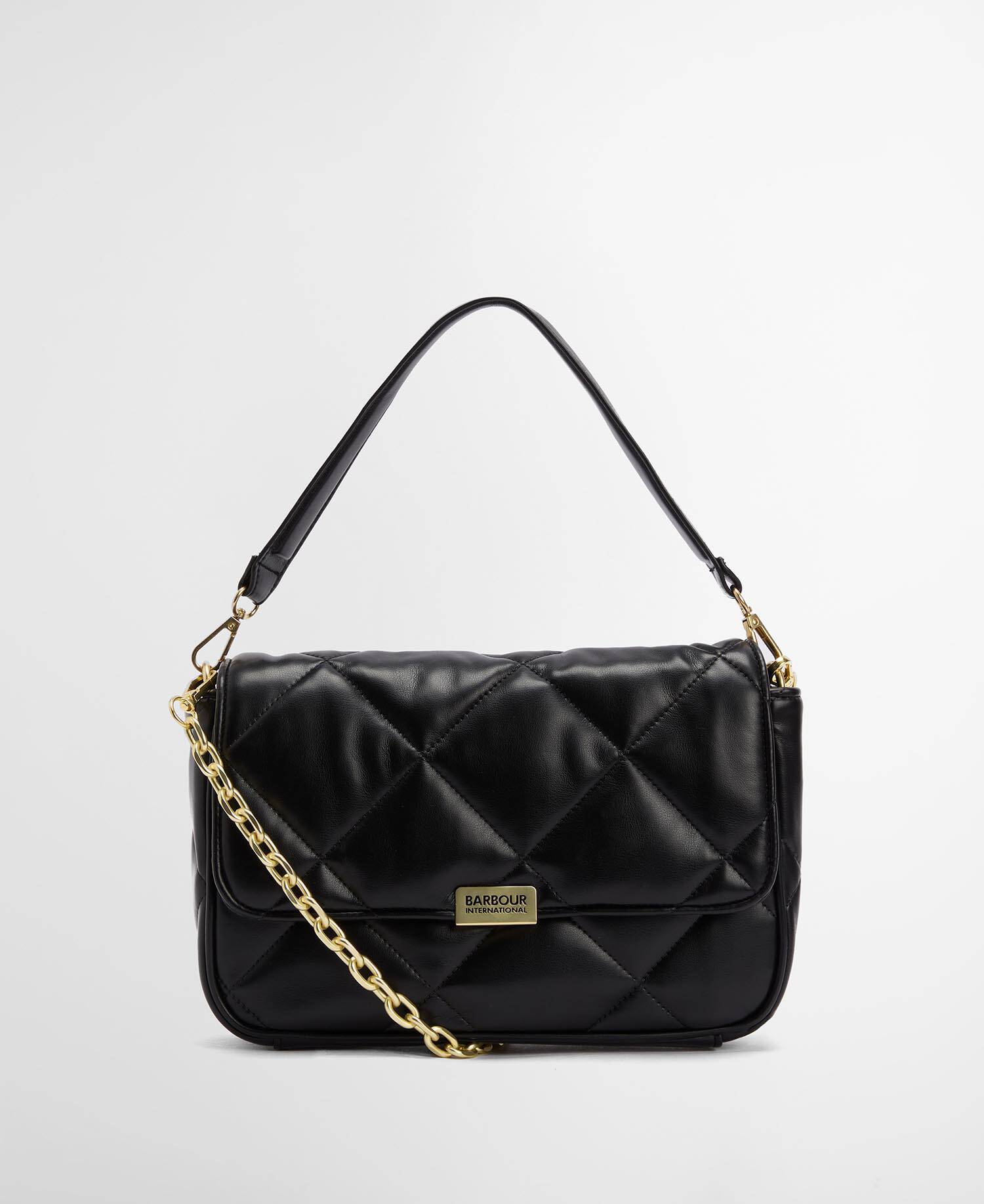 Soft Quilted Shoulder Bag Black image number 1