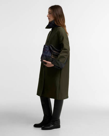 Barbour Car Coat Ria Showerproof Olive/Shadow Classic