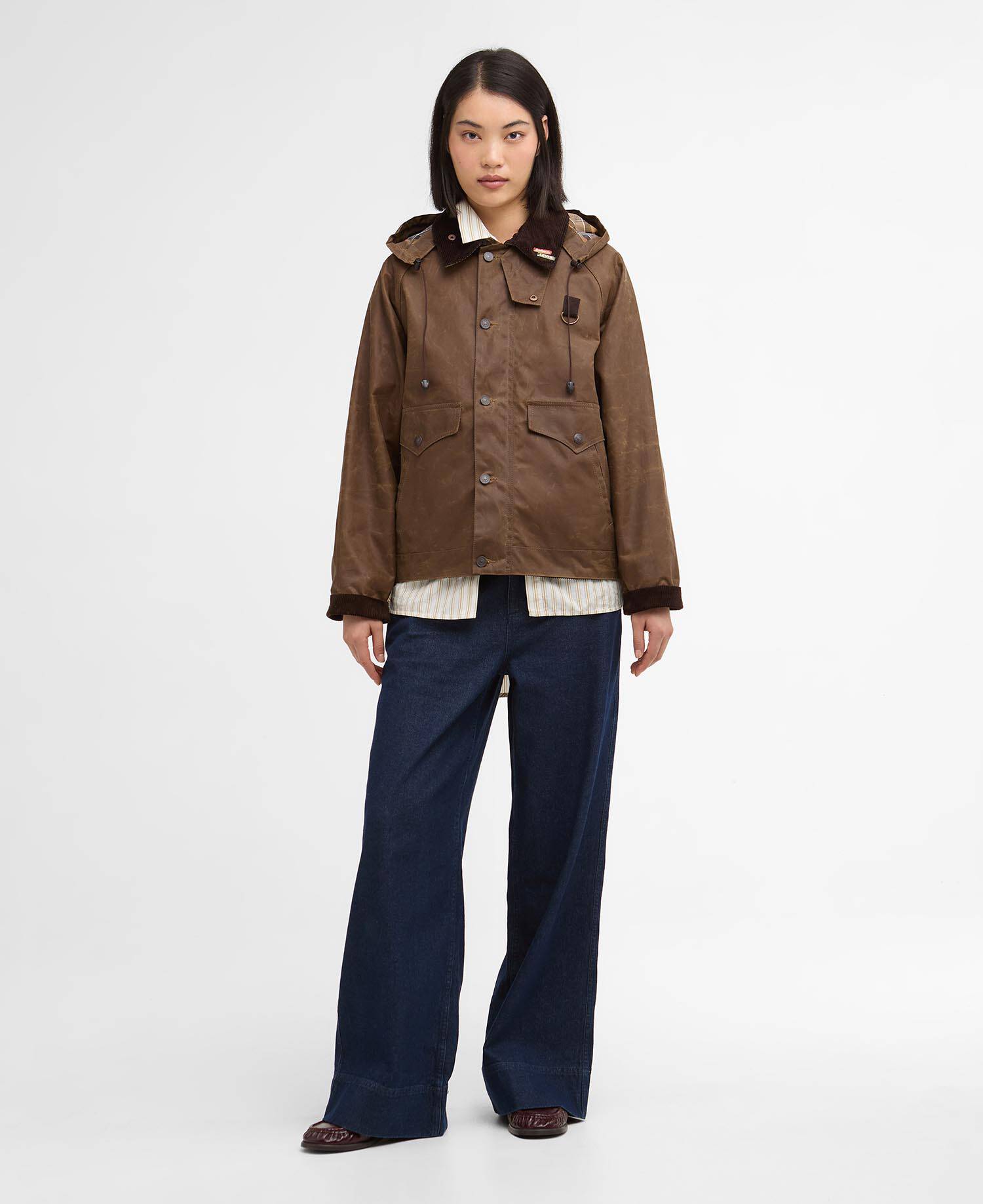 Barbour x Levi's Spey Waxed Jacket Tan image number 4