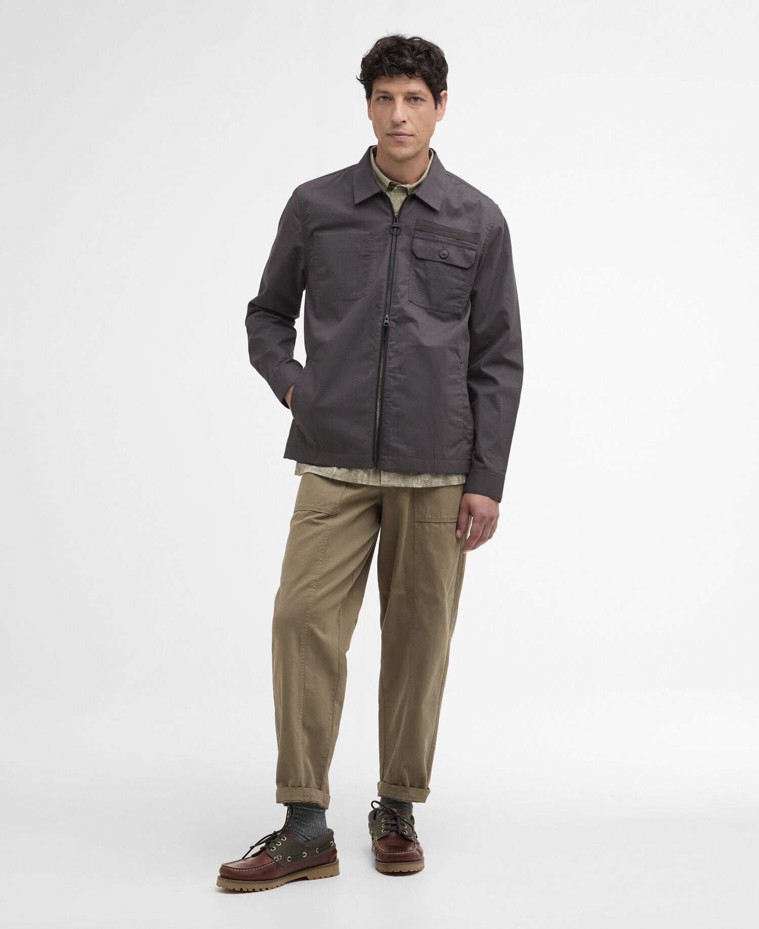 Crail Wax Ripstop Overshirt Asphalt
