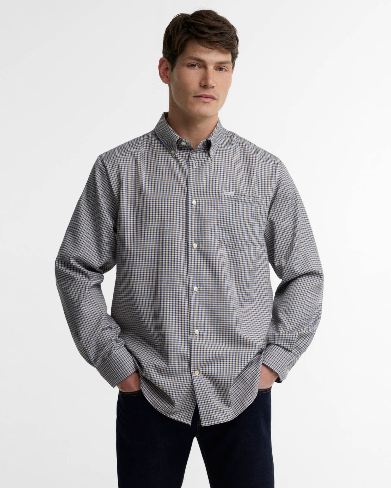 Barnard Thermo Weave Regular-Fit Shirt Deep Blue image number 0