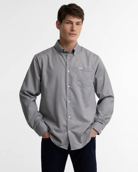 Barnard Thermo Weave Regular-Fit Shirt Deep Blue