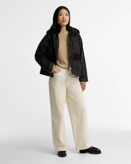 Adina Checked Waxed Jacket Classic Tartan