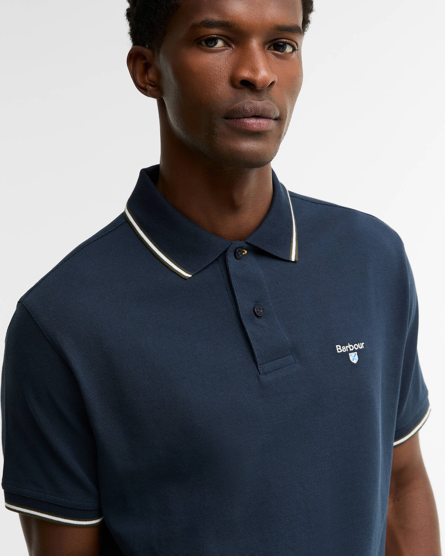 Fielding Tailored Short-Sleeved Polo Shirt Navy image number 3