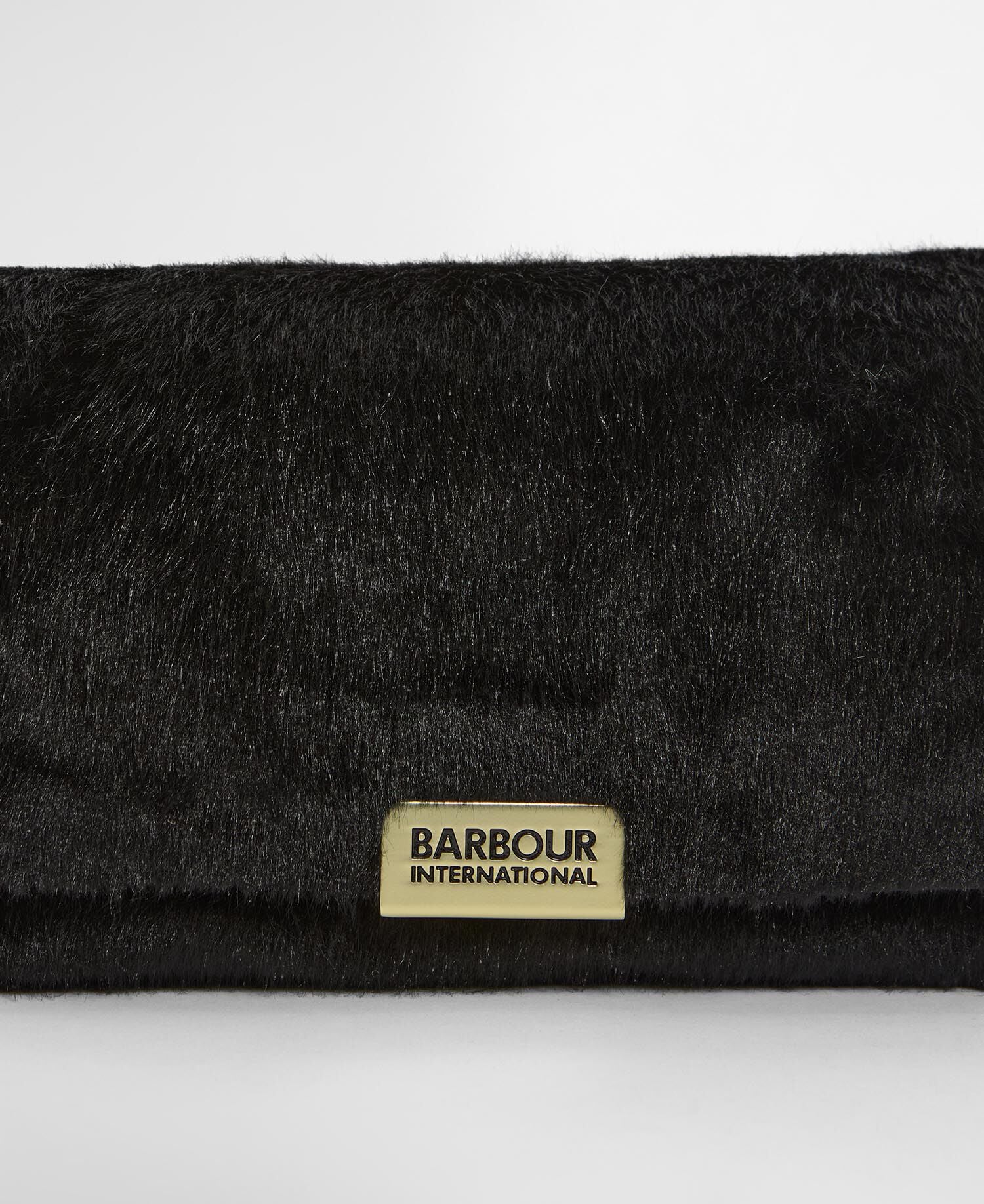 Faux-Fur Crossbody Bag Black