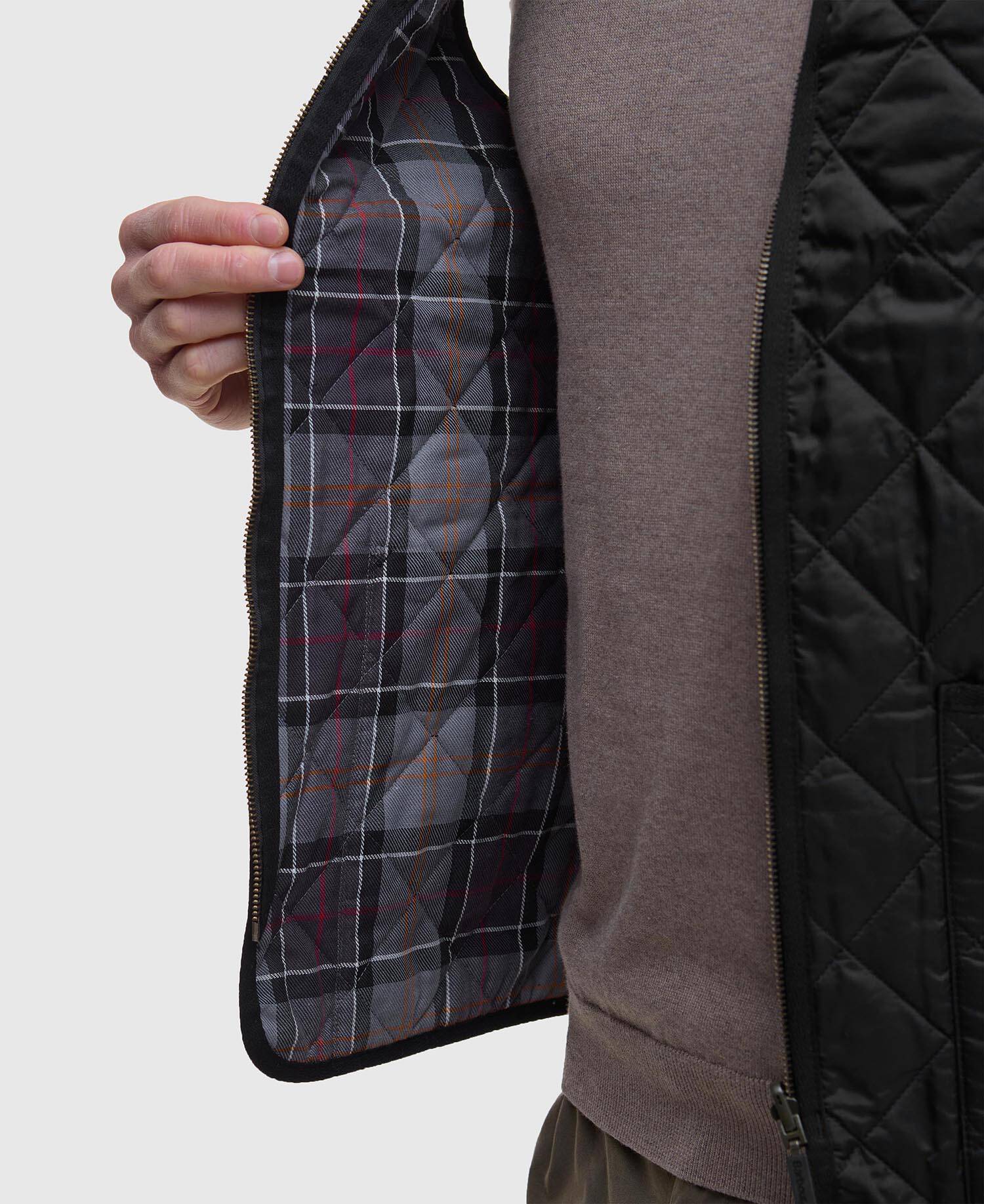 Quilted Zip-In Liner Black-Modern image number 5