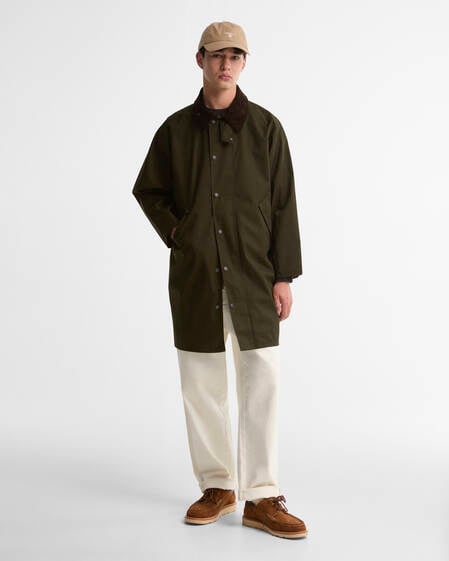 Barbour Wachsjacke Long Transport Sage