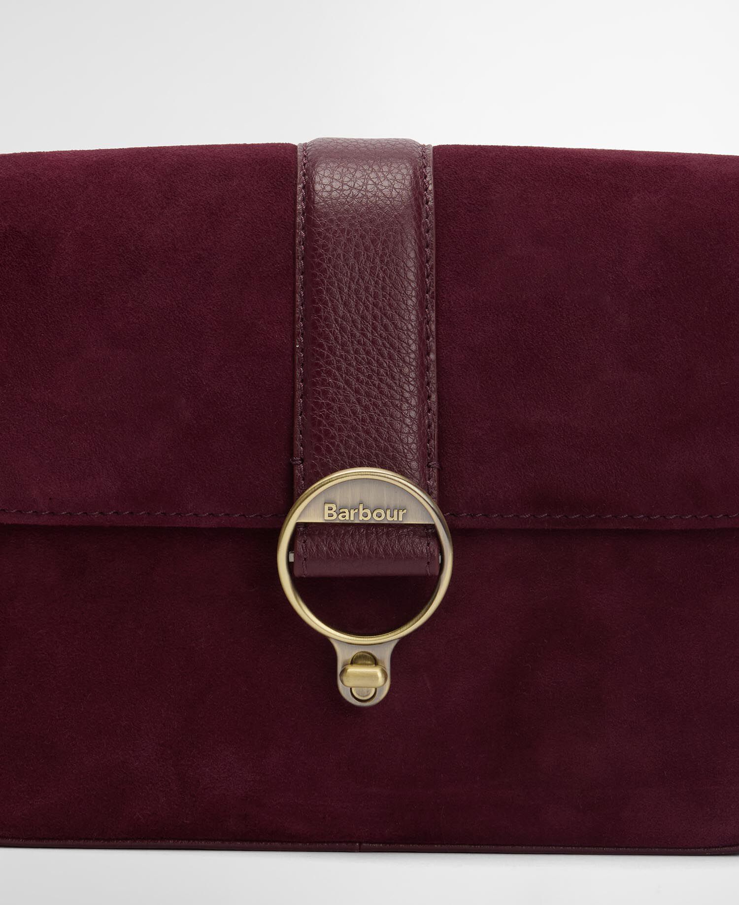 Wildledertasche Rosa Crossbody Burgundy