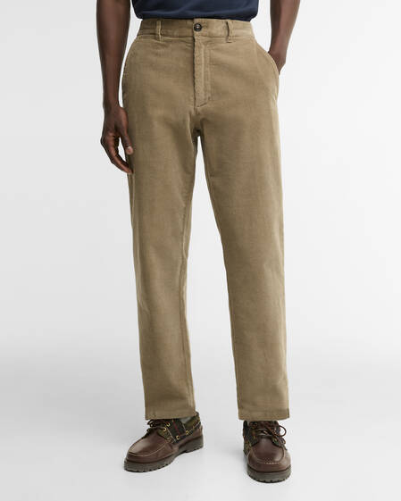Stretch Cord Tailored Trousers Washed Stone