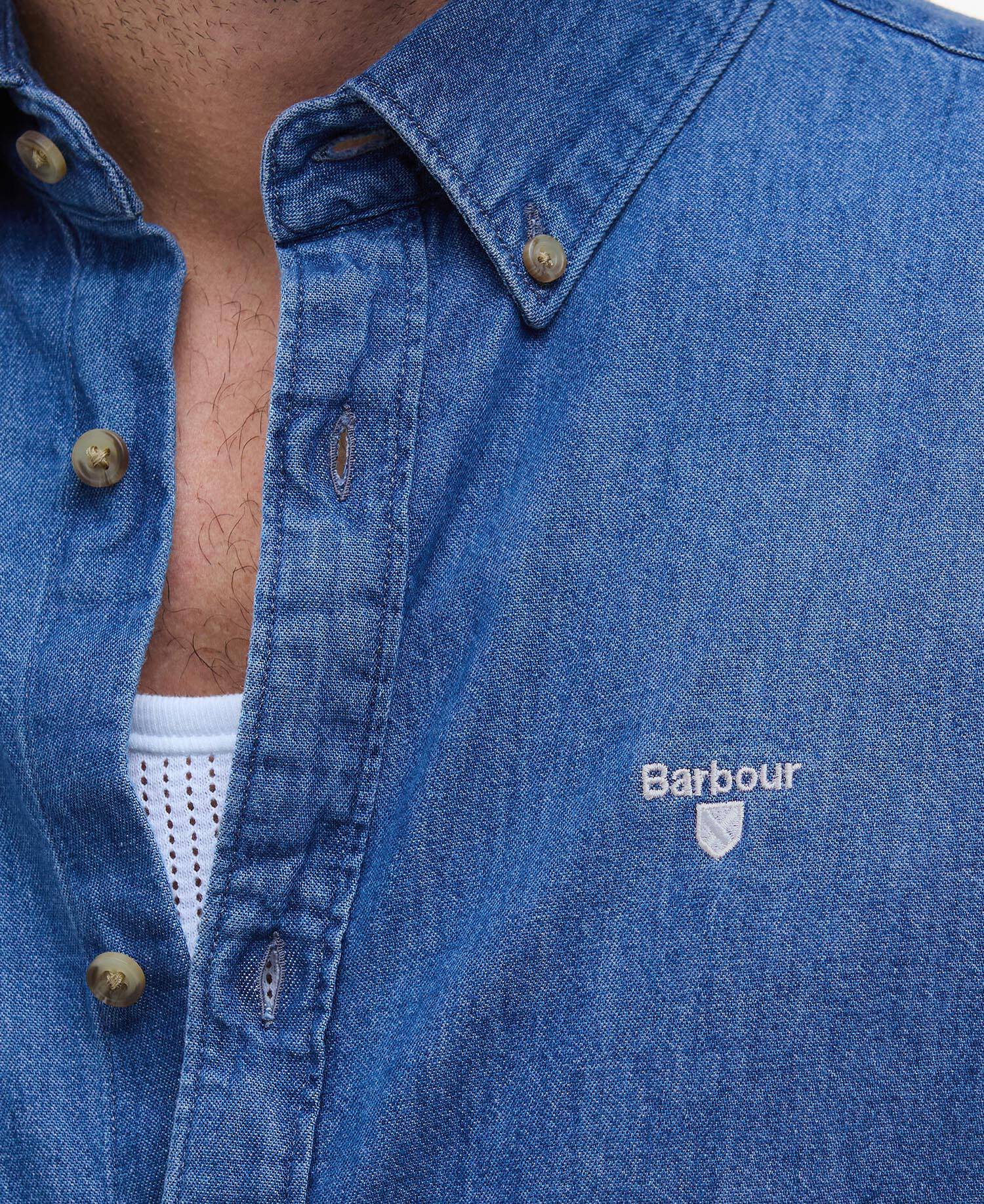 Denim Crest Tailored Long-Sleeved Shirt Chambray image number 4