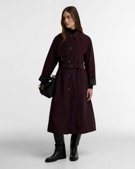 Barbour Trenchcoat Antonella Showerproof Fig/Shadow Classic