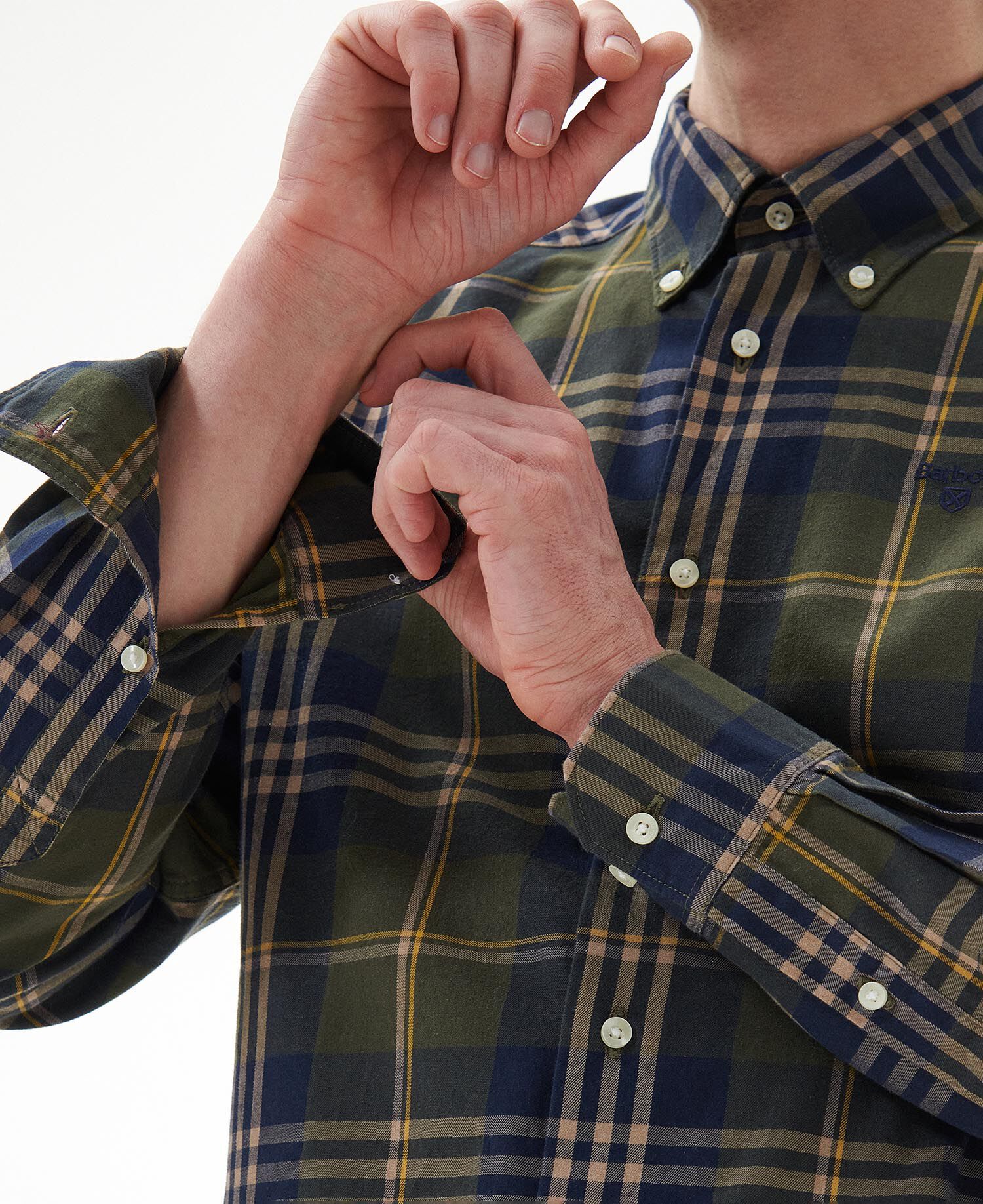 Edgar Tailored Long-Sleeved Shirt Olive