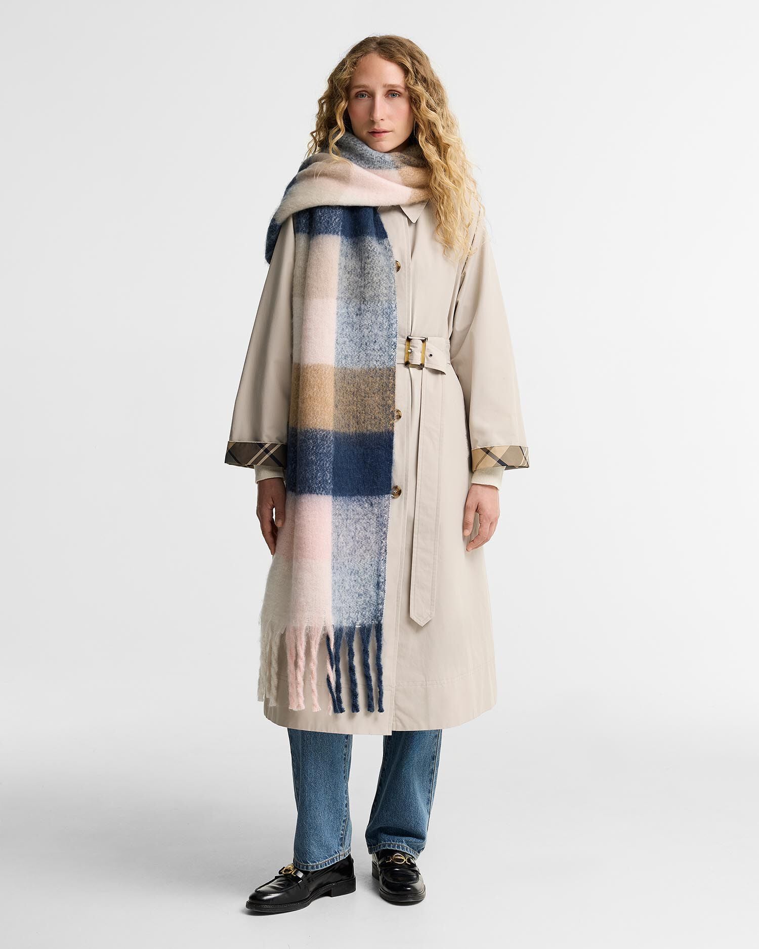 Schal Marie Navy/Blush Pink
