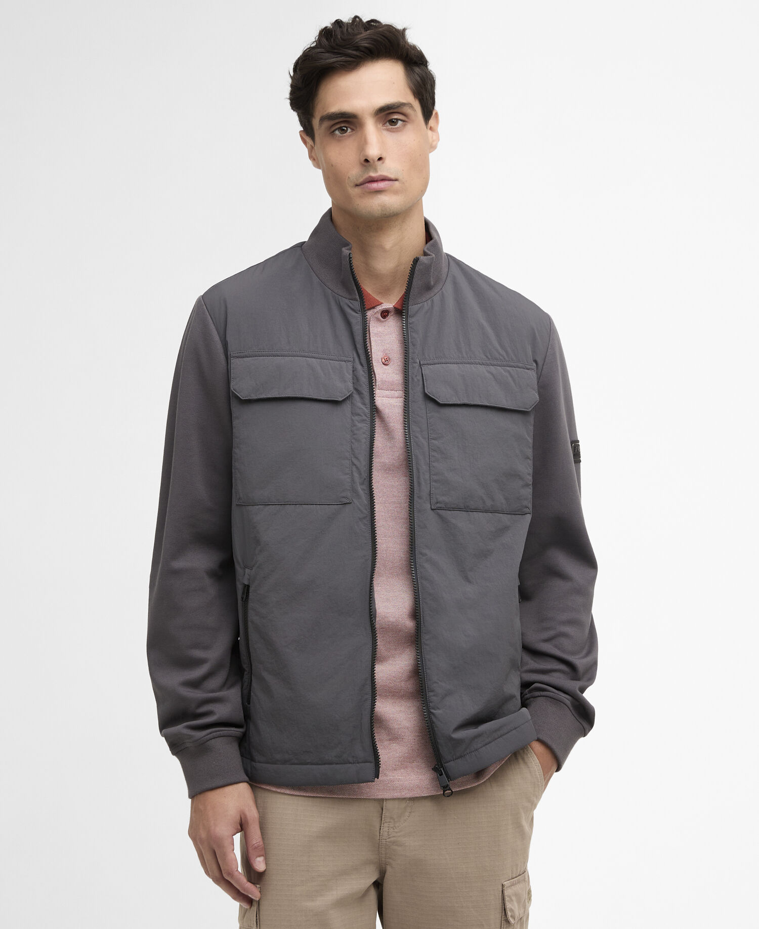 Ethan Quilted Sweatshirt Charcoal