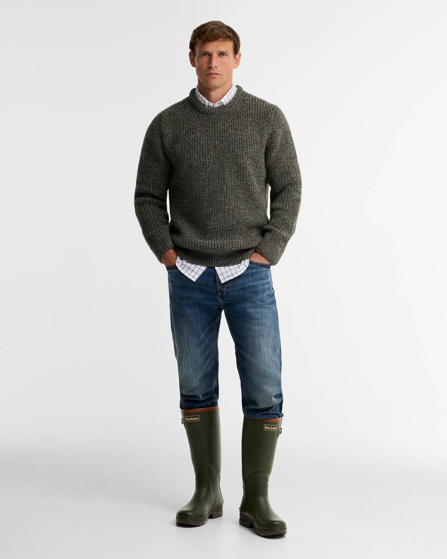 New Tyne Crew Neck Jumper Derby Tweed image number 1