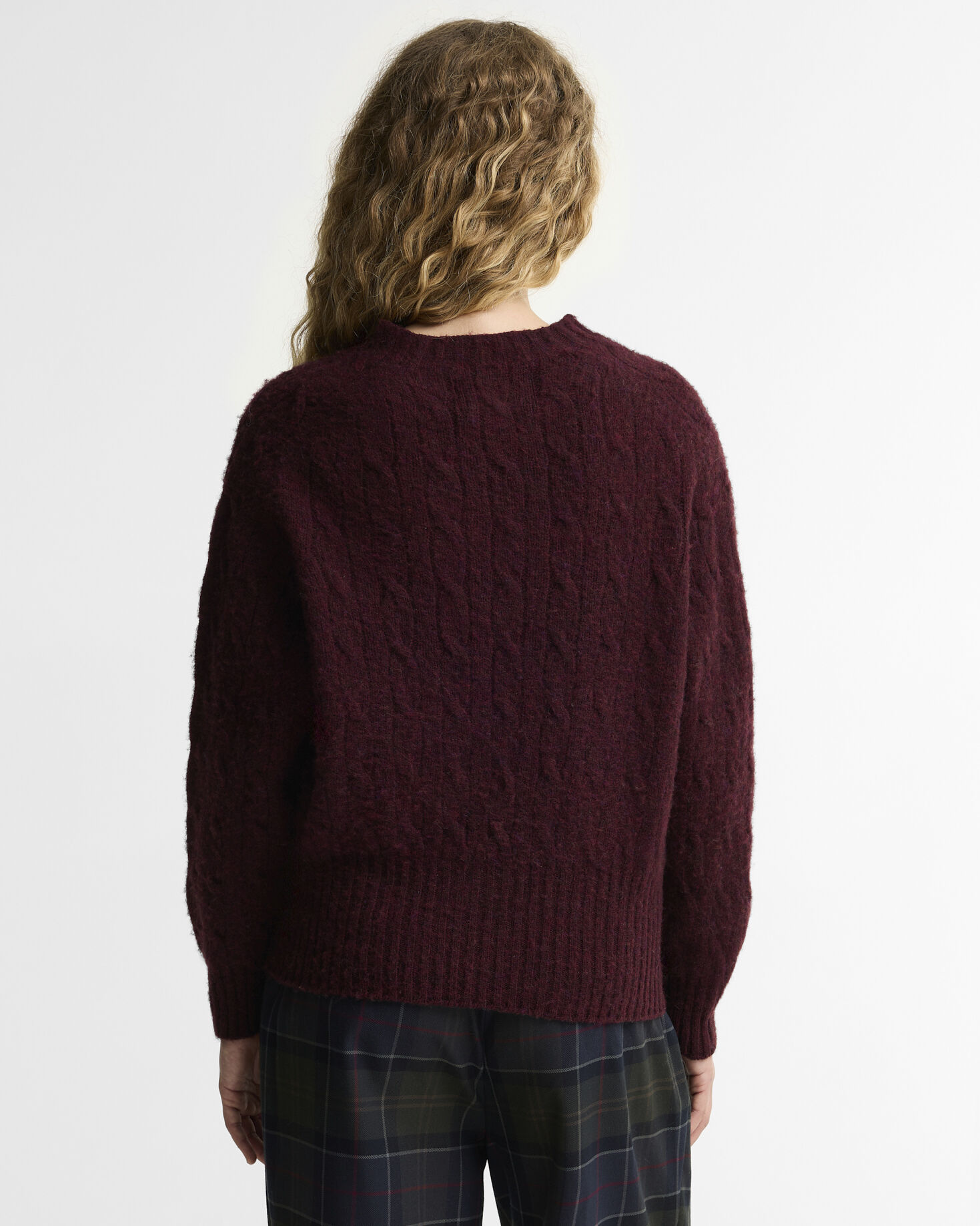 Havant Made in Scotland Cable-Knit Wool Jumper Fig