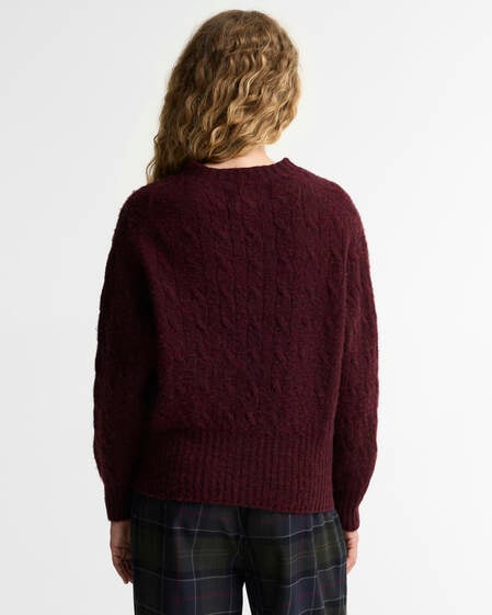 Havant Made in Scotland Cable-Knit Wool Jumper Fig