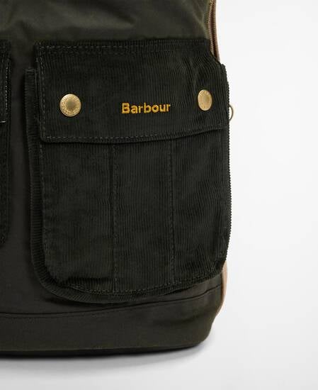 Barbour Tote Bag Mia Waxed Drawstring Fern