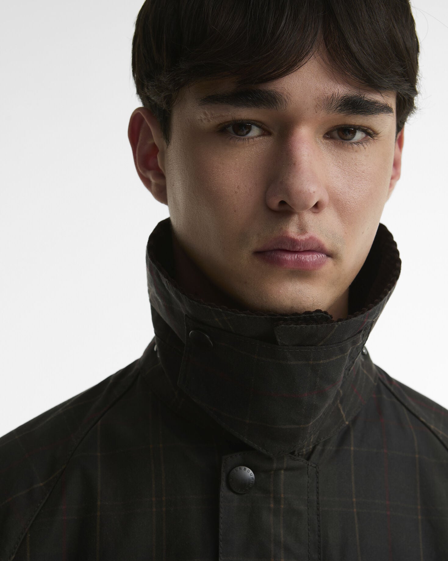 Tartan Oversized Bedale Waxed Jacket Dark Classic