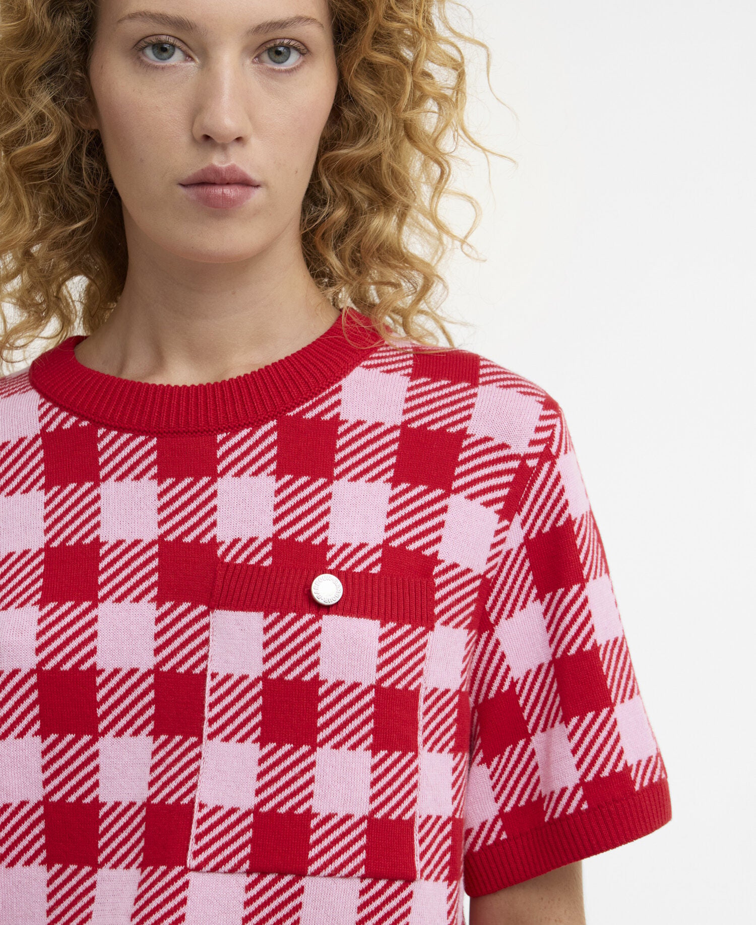 Maglione girocollo a quadretti Esther Multi