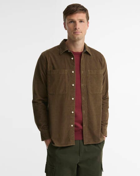 Cord Authentic-Fit Long-Sleeved Shirt Beech