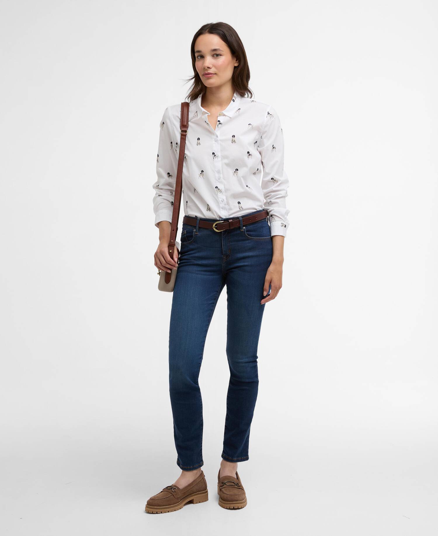 Brambles Tailored Long-Sleeved Shirt Sketched Dog Print image number 1