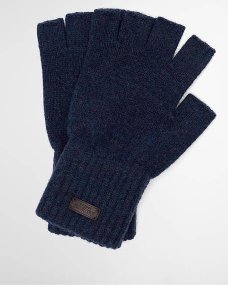 Heath Fingerless Wool Gloves Navy